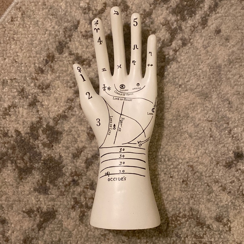 Palmistry Hand Ring and Jewelry Holder